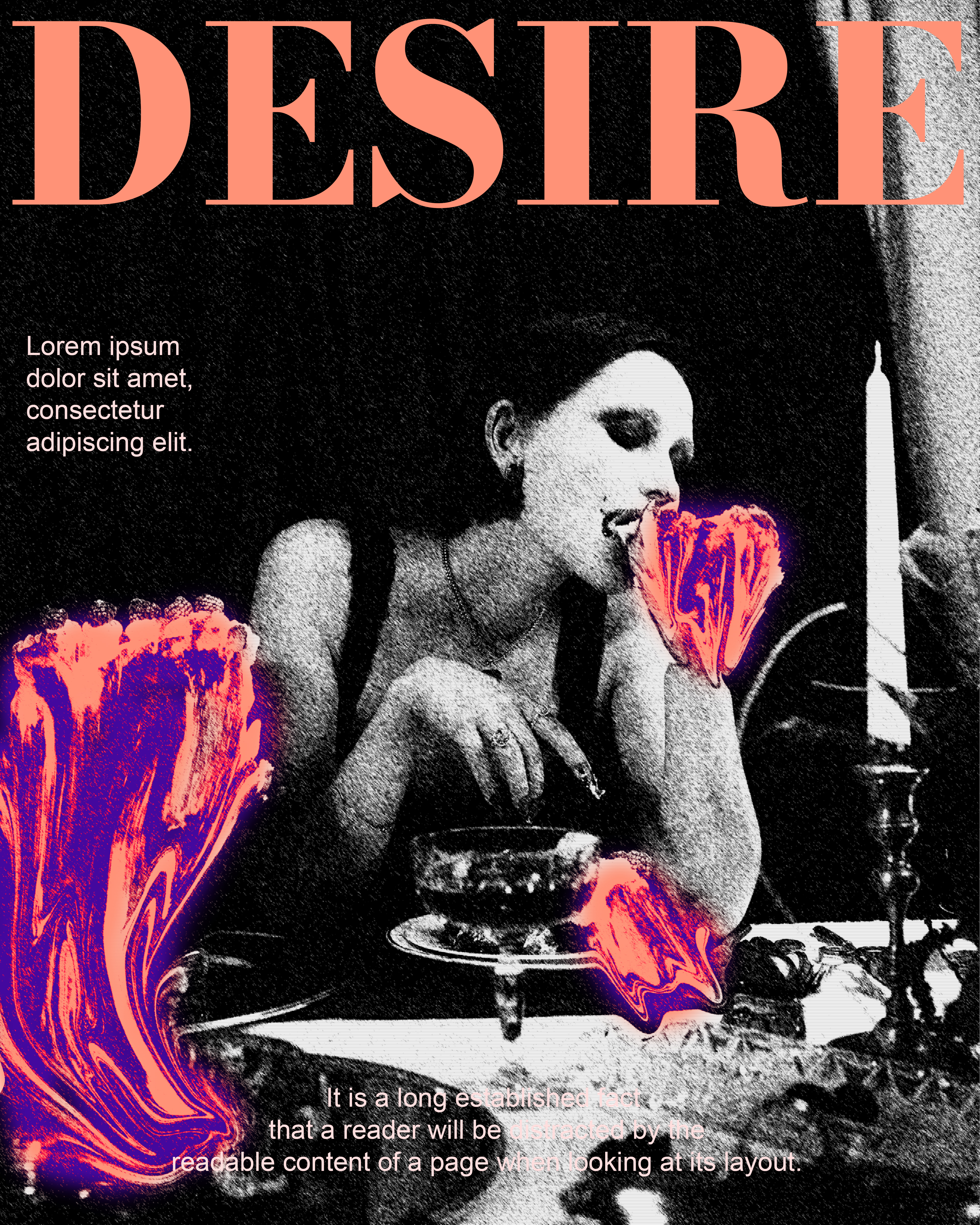 Desire editorial poster design