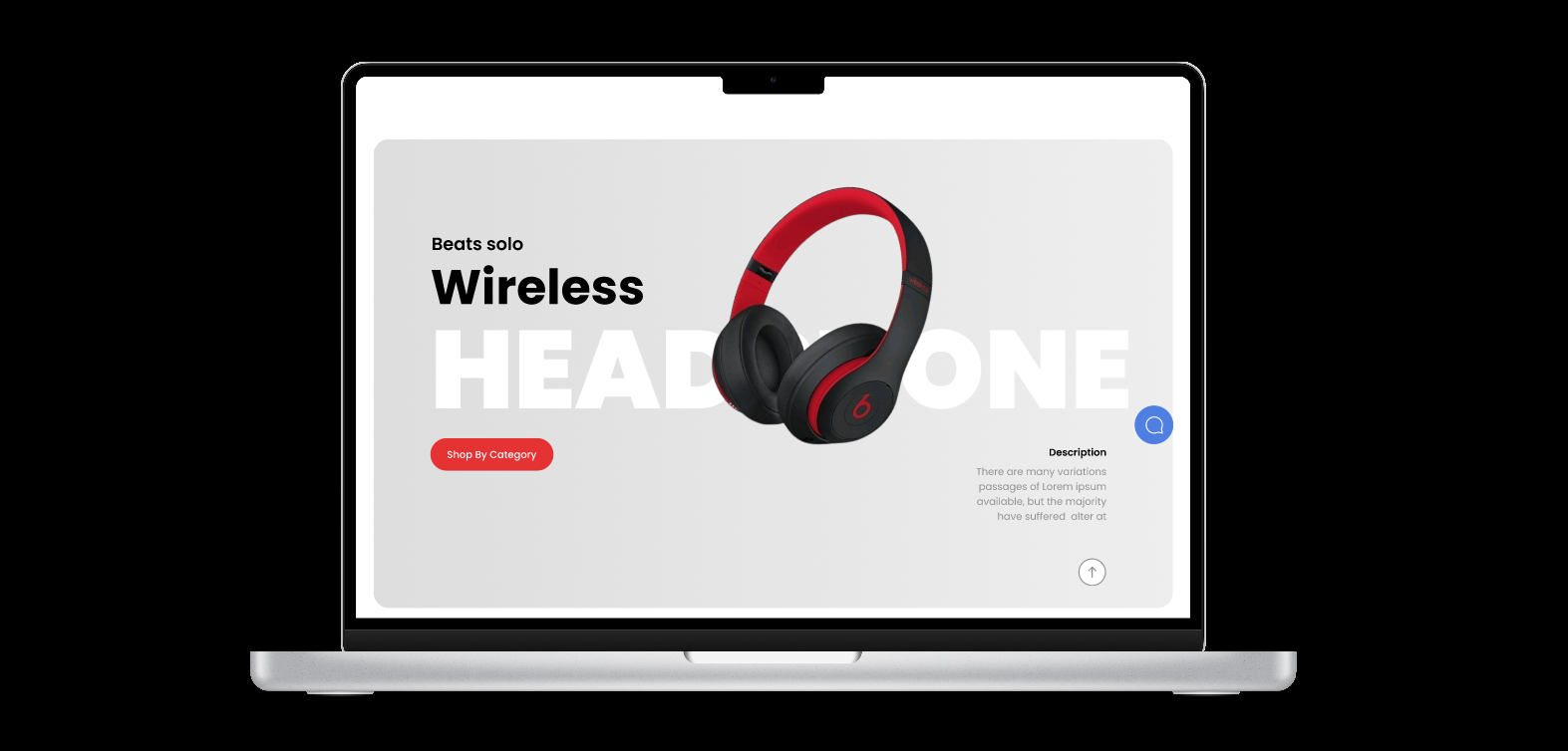 Beats Solo wireless headphones landing page design